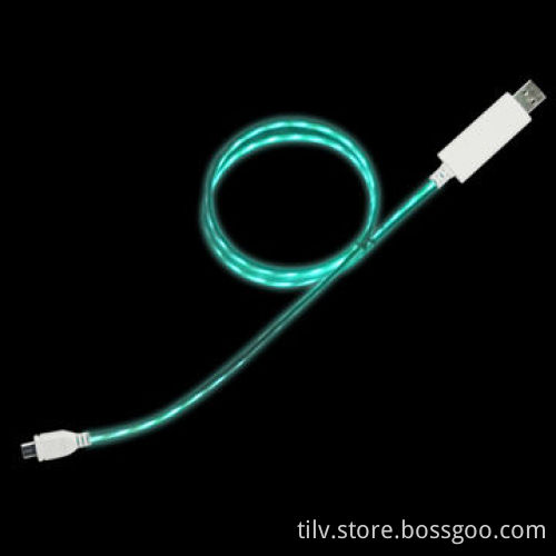 Good-quality EL USB data cable, LED light